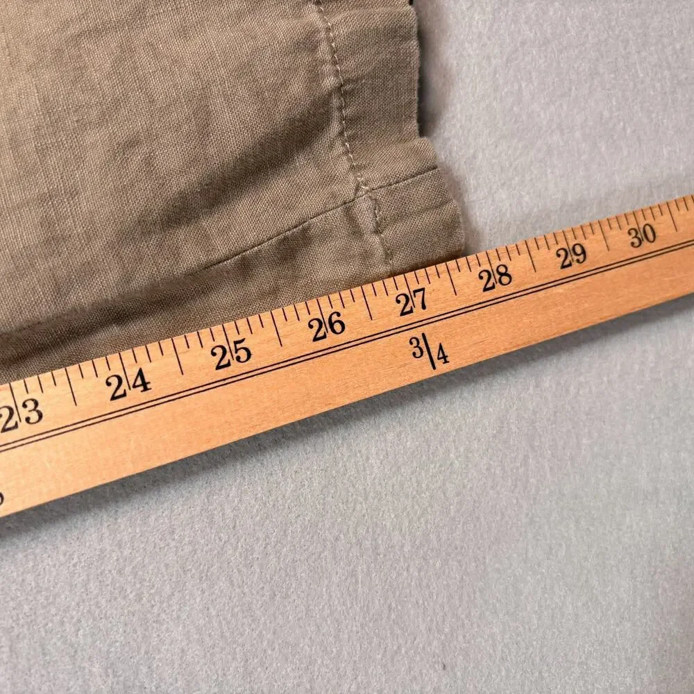 Caribbean 100% Linen Drawstring Pants Men's Elastic Waist Size 38x30